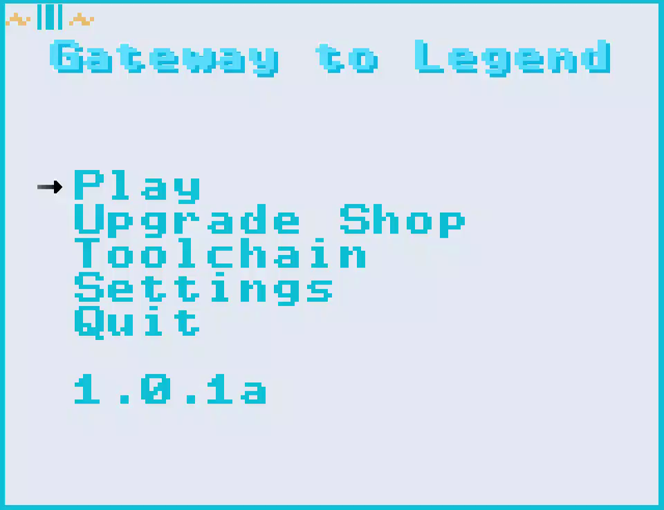 The Gateway to Legend title screen.